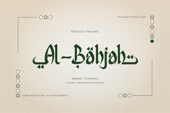 Al Bahjah Font: Elegant Arabic Display