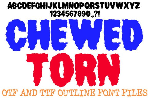 Chewed Torn Font for Bold Design