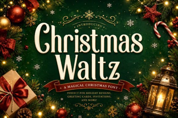 Christmas Waltz Font for Holiday Branding