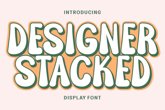 Designer Stacked Font
