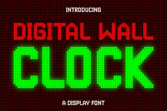 Digital Wall Clock Font