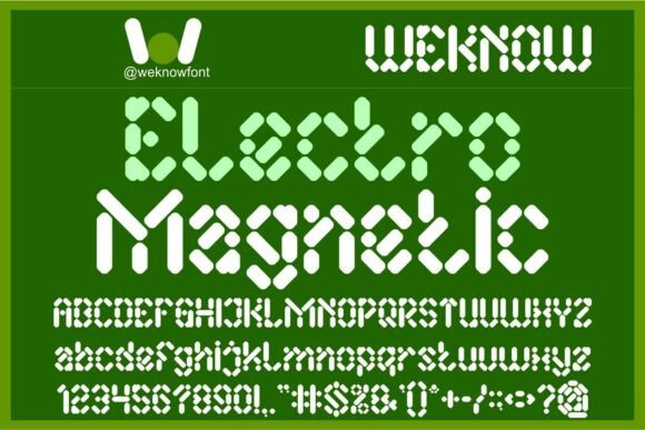 Electro Magnetic Font for Business Branding