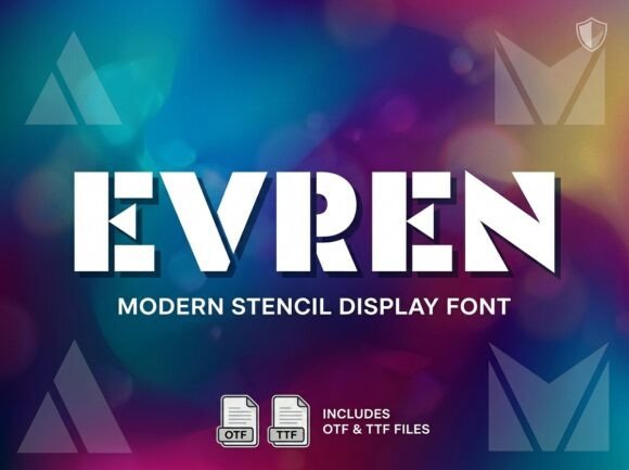 Evren: A Bold Display Font for Creative Projects