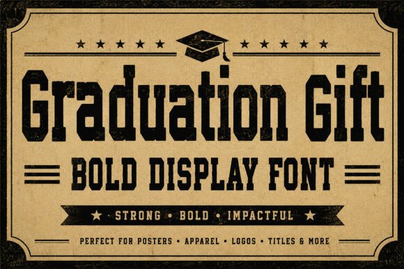 Graduation Gift Font for Elegant Branding