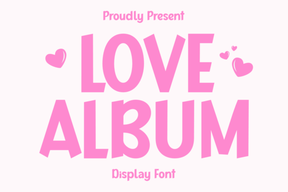 Love Album Font for Festive Design