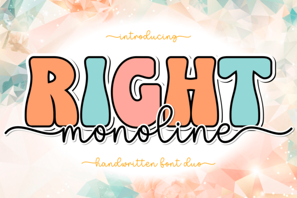 Right Monoline Font for Creative Makers